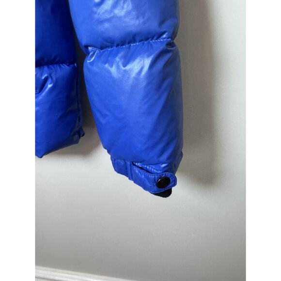 S13 By Sam Kids Glossy Blue Hooded Goose Down Puffer Jacket Sz 12 - Picture 11 of 16